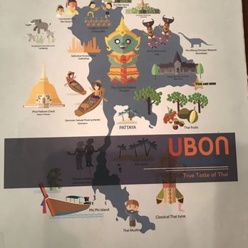 Ubon Thai Kitchen - Menu (so cute!) - Thai Near Me - Torrance, California