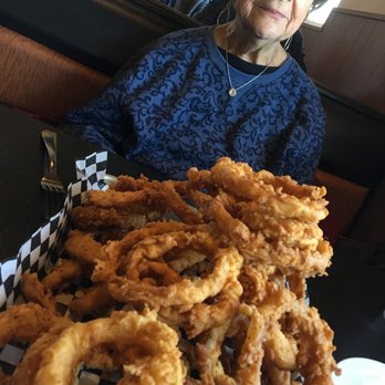 Ladonna's Grill - My mother-in-law about to indulge in the large order of some amazing onion rings! - American Near Me - Meeker, Oklahoma Ladonna's Grill - My mother-in-law about to indulge in the large order of some amazing onion rings! - American Near Me - Meeker, Oklahoma