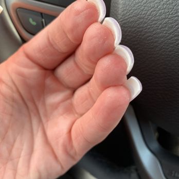Gem Nail Spa - As you can see they are too thick and not even the same color. - Nail Salons Near Me - Fort Worth, Texas Gem Nail Spa - As you can see they are too thick and not even the same color. - Nail Salons Near Me - Fort Worth, Texas