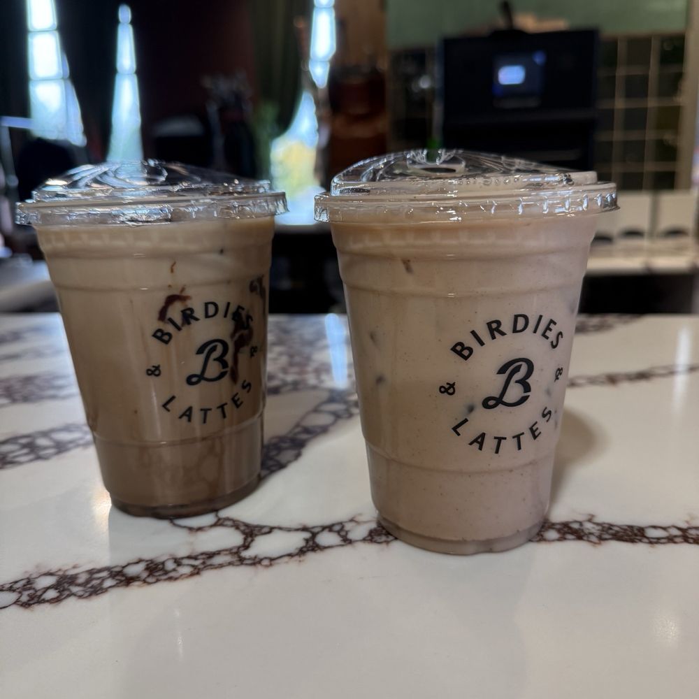 Birdies & Lattes - Iced latte (with chocolate) & iced chai latte - Golf Near Me - Edison, New Jersey Birdies & Lattes - Iced latte (with chocolate) & iced chai latte - Golf Near Me - Edison, New Jersey