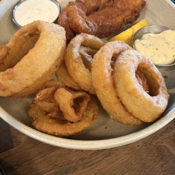 Eureka! - Fish and onion rings instead of chips . loved it. - Bars Near Me - Cerritos, California Eureka! - Fish and onion rings instead of chips . loved it. - Bars Near Me - Cerritos, California