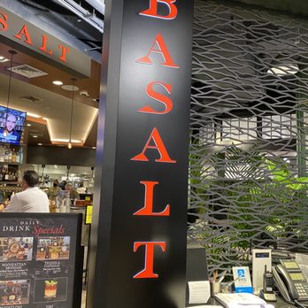 Basalt - Sign behind host stand - New American Near Me - Honolulu, Hawaii Basalt - Sign behind host stand - New American Near Me - Honolulu, Hawaii