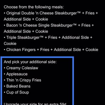 Steak ’n Shake - It says it on the website and app, but they refuse to do it. - Burgers Near Me - Ft. Worth, Texas Steak ’n Shake - It says it on the website and app, but they refuse to do it. - Burgers Near Me - Ft. Worth, Texas