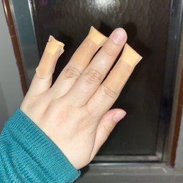 I had to cover my bloody cuts from a bad nail tech. Simple acrylic nail removal was so painful. Please don't go here. I had to cover my bloody cuts from a bad nail tech. Simple acrylic nail removal was so painful. Please don't go here.