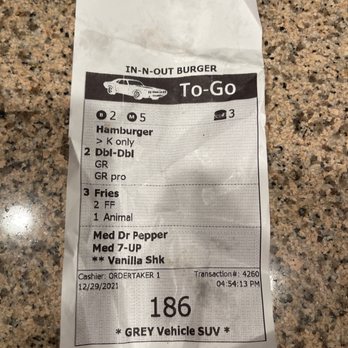 In-N-Out Burger - No cheese - Burgers Near Me - Long Beach, California