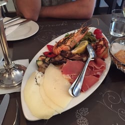 Pelayo - Mixed appetizer plate. More like happiness plate. Great Sauvignon Spanish wine to go with