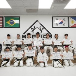 Barrios Martial Arts - Congratulations to our newly promoted Junior and 1st Dan Black Belts! Training for their test the past few months with Mr. B and Ms. Ashlie.