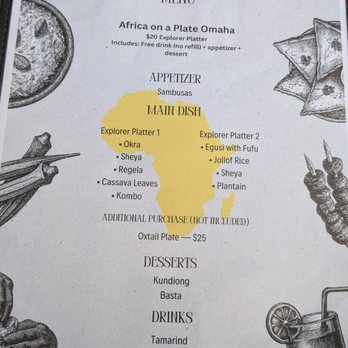 Africa On A Plate - Menu - African Near Me - Omaha, Nebraska Africa On A Plate - Menu - African Near Me - Omaha, Nebraska