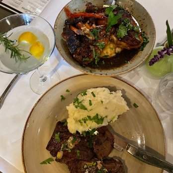 Cascade - Steak frites (subbed fries with mashed potatoes) and Lemon Herb Chicken - American Near Me - Pescadero, California