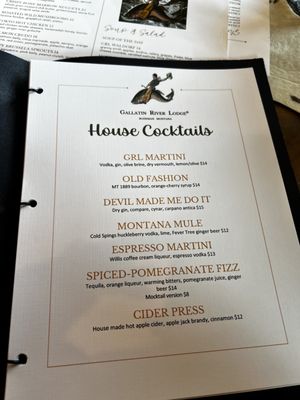Menu photo 2 Gallatin River Lodge Bozeman, MT