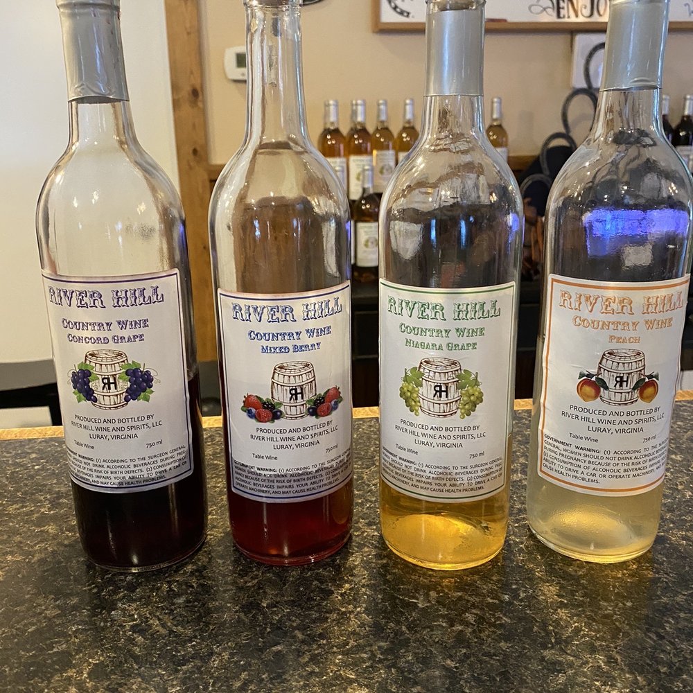 River Hill Distillery - a selection of bottles of wine - Distilleries Near Me - Luray, Virginia River Hill Distillery - a selection of bottles of wine - Distilleries Near Me - Luray, Virginia