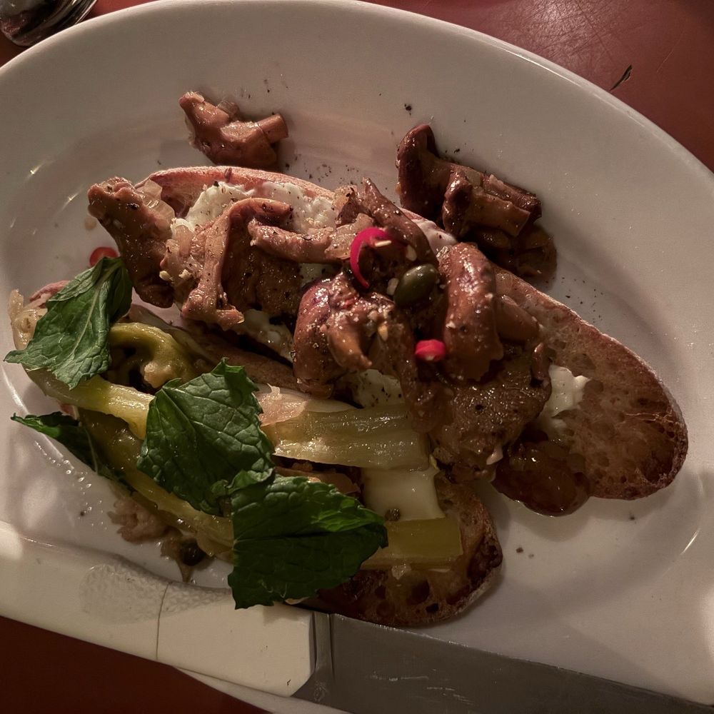 Ha's Snack Bar - Chanterelles and cauliflower toasts - French Near Me - New York, New York Ha's Snack Bar - Chanterelles and cauliflower toasts - French Near Me - New York, New York