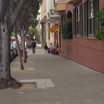 Pat's Cafe - Walking towards Pat's Cafe :) the Yellow and Red colors were screamin' at us to come in! - Breakfast & Brunch Near Me - San Francisco, California Pat's Cafe - Walking towards Pat's Cafe :) the Yellow and Red colors were screamin' at us to come in! - Breakfast & Brunch Near Me - San Francisco, California