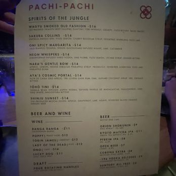 Pachi Pachi - Drink menu - Cocktail Bars Near Me - Las Vegas, Nevada Pachi Pachi - Drink menu - Cocktail Bars Near Me - Las Vegas, Nevada