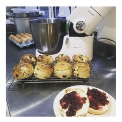 Aldeli - Homemade scones with jam and Cornish clotted cream