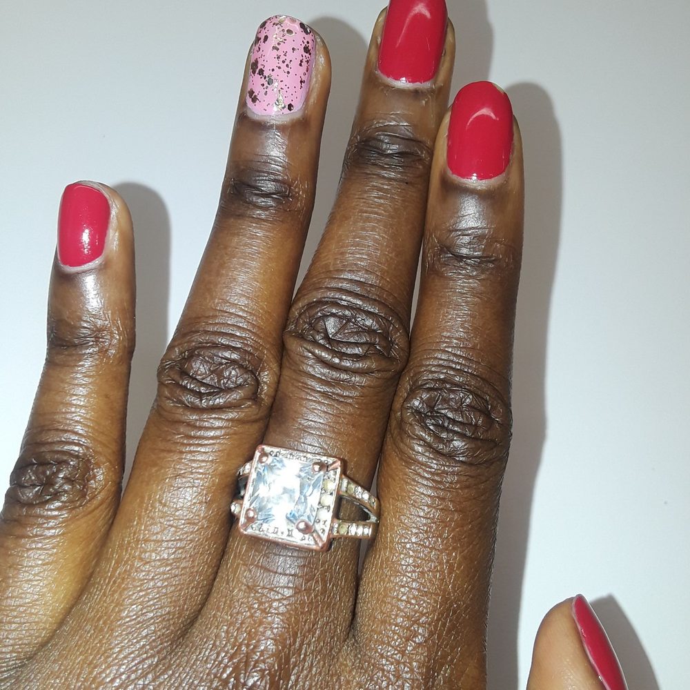 Wistaria Nail Spa - $10 Mani Red= OPI Dutch tulips, Pink= OPI Super cute in pink, Gold= Essie Summit of Style - Nail Salons Near Me - New York, New York Wistaria Nail Spa - $10 Mani Red= OPI Dutch tulips, Pink= OPI Super cute in pink, Gold= Essie Summit of Style - Nail Salons Near Me - New York, New York