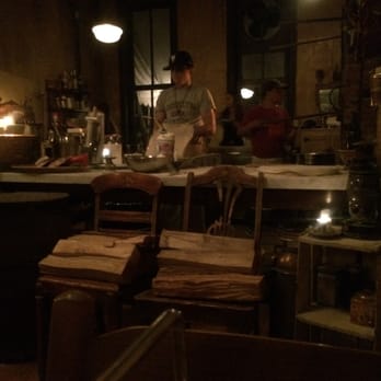 Lucali - View of the "kitchen" which is very simple and nearly right in the dining room.  Great vibe!  Super warm and welcoming. - Pizza Near Me - Brooklyn, New York