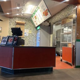 the inside of a fast food restaurant the inside of a fast food restaurant