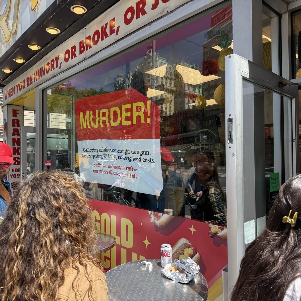 Gray's Papaya - Photo 7: Explaining their price increases - Hot Dogs Near Me - New York, New York Gray's Papaya - Photo 7: Explaining their price increases - Hot Dogs Near Me - New York, New York