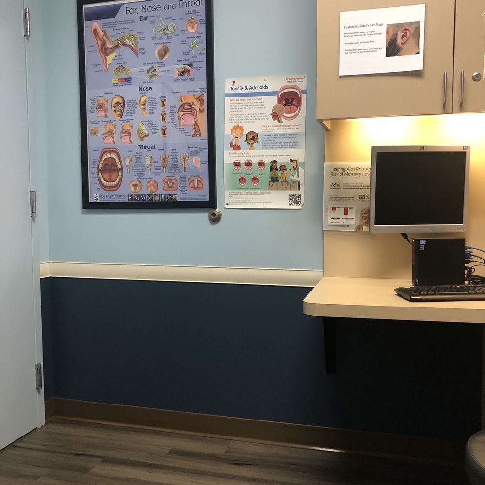 Educational posters in waiting room