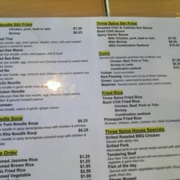 Photos For Three Spice Thai Kitchen Menu Yelp