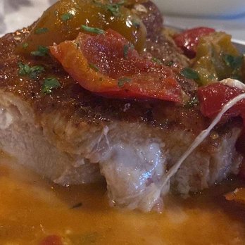 Cafe Silvium - Veal Chop stuffed with prosciutto and mozzarella, with a balsamic scarpiello topping/sauce - Italian Near Me - Stamford, Connecticut Cafe Silvium - Veal Chop stuffed with prosciutto and mozzarella, with a balsamic scarpiello topping/sauce - Italian Near Me - Stamford, Connecticut
