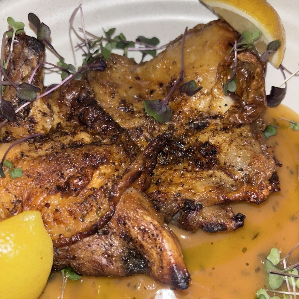 Yasemi, A Modern Mediterranean Restaurant - HALF DEBONED CHICKEN au jus, rosemary oil - Mediterranean Near Me - Chicago, Illinois Yasemi, A Modern Mediterranean Restaurant - HALF DEBONED CHICKEN au jus, rosemary oil - Mediterranean Near Me - Chicago, Illinois