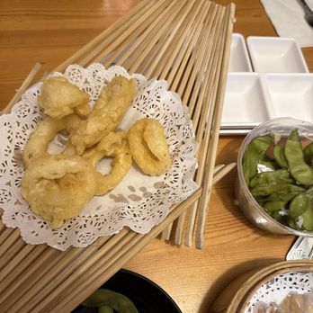 Midori 5 - Calamari Tempura was so hard and had no flavor. Edamame had no salt and was not fresh. - Japanese Near Me - La Mirada, California