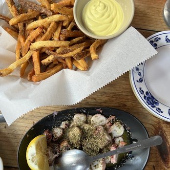Kiki's - Grilled Octopus Hand - cut Fries yum!! - Greek Near Me - New York, New York Kiki's - Grilled Octopus Hand - cut Fries yum!! - Greek Near Me - New York, New York
