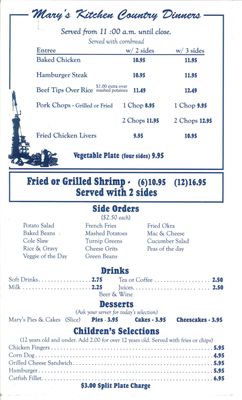 Menu photo 5 Mary's Kitchen Fort Walton Beach, FL Menu photo 5 Mary's Kitchen Fort Walton Beach, FL