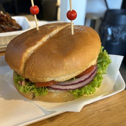 Devil Burger - Devil Burger split in half to share