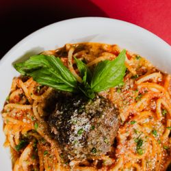Spaghetti Marinara with Meatballs
