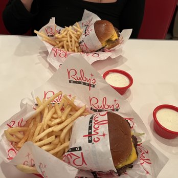 Ruby's Diner - 2 classics with fry's and ranch - Diners Near Me - Whittier, California Ruby's Diner - 2 classics with fry's and ranch - Diners Near Me - Whittier, California