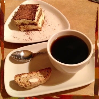 Pietro's - Tiramisu with home made biscotti and Italian coffee:YUM!! - Italian Near Me - Lodi, California