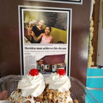 Sweet Cream's Ice Cream Parlor - a man and his daughter - Ice Cream & Frozen Yogurt Near Me - Wallingford, Connecticut Sweet Cream's Ice Cream Parlor - a man and his daughter - Ice Cream & Frozen Yogurt Near Me - Wallingford, Connecticut
