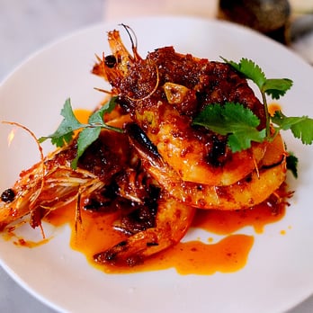 Oklava - charcoal grilled prawns, fennel seeds, chilli and garlic £12.00 - Turkish Near Me - London, XGL