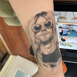 Inflicting Ink - Kurt Cobain healed portrait from 2 years ago