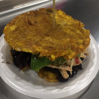 Alchemy Restaurant - Patacón Venezuela Sandwich This exceeded my expectations.  Tastes just as good as it looks. - Venezuelan Near Me - Prospect, Kentucky