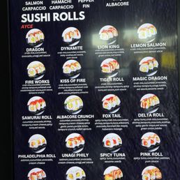 Sushi menu - August 2026 Sushi menu - August 2026