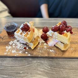 Strawberry stuffed waffle OO