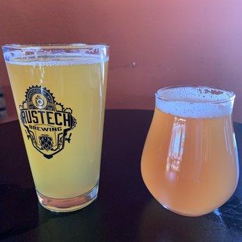 Rustech Brewing - a glass of beer next to a glass of beer - Breweries Near Me - Monticello, Minnesota