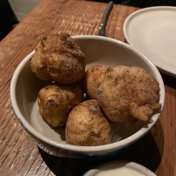 Rich Table - Dried Porcini Doughnuts , Raclette - New American Near Me - San Francisco, California