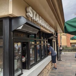 Starbucks - Waiting area to get Starbucks.