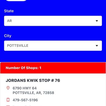 Jordans Kwik Stop - owners' information about their gas station - Gas Stations Near Me - Pottsville, Arkansas Jordans Kwik Stop - owners' information about their gas station - Gas Stations Near Me - Pottsville, Arkansas