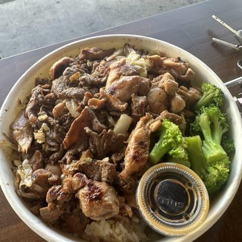 Olympic Burger - Combo Teriyaki Chicken and Beef Combo Plate - Burgers Near Me - Los Angeles, California