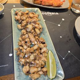 Fried baby octopus, very good Fried baby octopus, very good