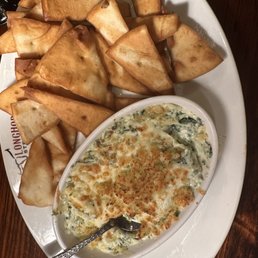 Parmesan Crusted Spinach Dip with pita Parmesan Crusted Spinach Dip with pita