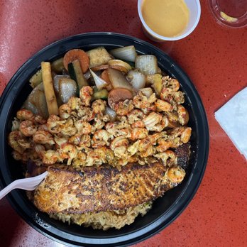 Stick Talk - Double Up Combo salmon with crawfish tails - Japanese Near Me - Houston, Texas