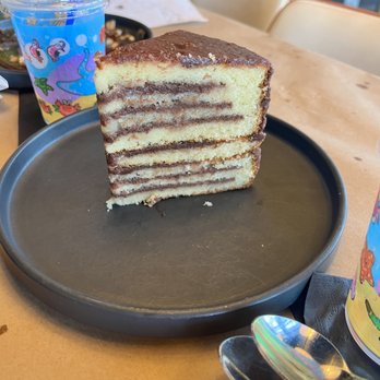 Hazel's - Vanilla chantilly cake with chocolate ganache icing - Bars Near Me - Birmingham, Michigan