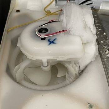 ARC Appliance - Ice build up in the fan motor that the technician showed me was the issue. - Appliances & Repair Near Me ARC Appliance - Ice build up in the fan motor that the technician showed me was the issue. - Appliances & Repair Near Me